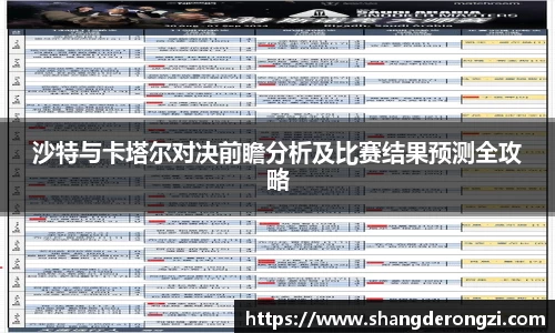 沙特与卡塔尔对决前瞻分析及比赛结果预测全攻略